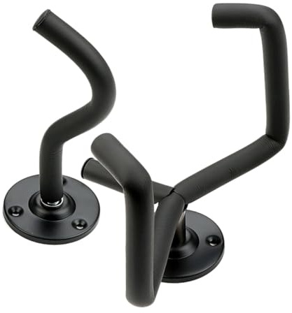 EPIGEIST Supporto da Parete per Risparmio Spazio e Decorazione Gancio Singolo in Metallo Nero per Chitarra e Ukulele per Soggiorno o Camera da Letto
