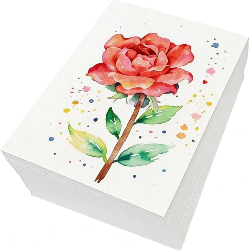 300 Sheets Watercolour Paper Bulk,140 lb/300 GSM Cold Press Thick Water Colour Paper,Sketch Painting Watercolor Pad,Artist Painting Drawing Paper for Watercoluorist Students Artists