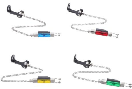 TOPBATHY 4 Pièces Alarme Lumière Résistante Aux Intempéries Indicateur de Morsure Sensible pour Carpe Plein Air