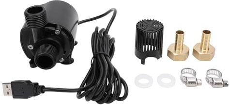 Bomba de agua sumergible Ultra silenciosa USB sin escobillas Fuente Estanque Bomba 500L/H 180cm Elevación IP68 Rendimiento de larga duración para peceras Acuario Sistemas
