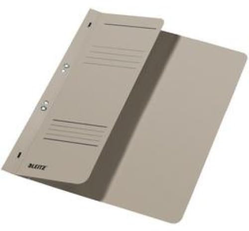 LEITZ Ösenhefter, DIN A4, Manilakarton, grau, kaufmännische Heftung,1/2 Vorderdeckel VE 50 Stück