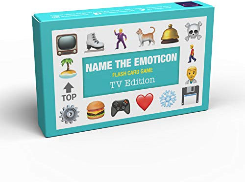 Bubblegum Stuff Name The Emoticon Game - TV - Guess The Phrase From The Emoticon - Fun Flash Card Game - Suitable For Family, Kids, Teenagers & Adults