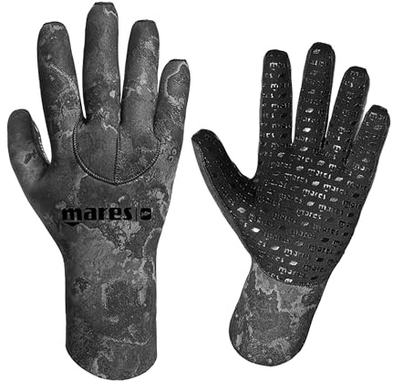 Mares 422665 422665 - Taucherhandschuhe, Neopren, Tarnmuster, Größe M, Erwachsene, Unisex, Schwarz