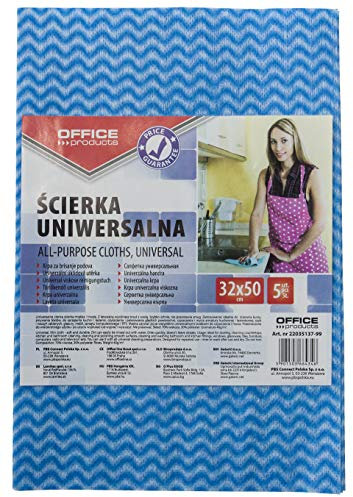 OFFICER PRODUCTS 22035137-99 Allrounder Wischtuch 5 Stck. aus Viskose 70% |Grammatur:40 g/mkg 32x50cm |Wischtücher Saugfähige Strapazierbare Allzweck-Wischtücher Wiederverwendbar| Farbe: Mix