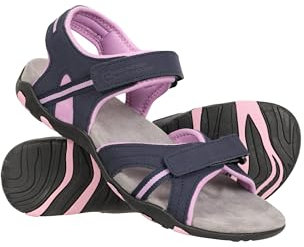 Mountain Warehouse Oia Womens Sandals - Lightweight & Flexible Shoes, Cushioning Foam, Hook & Loop Fastening - For Spring, Summer, Beach, Walking, Travelling Navy Adult Shoe Size 6