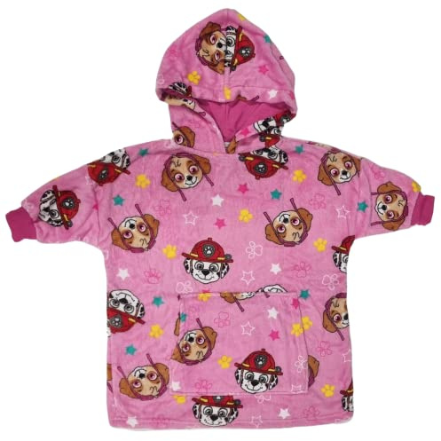 Paw Patrol Deluxe Oodie/Oversized Blanket Hoodie Girls, Fleece Dressing Gown 18m-6yrs