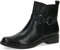 CAPRICE Damen Stiefeletten ohne Absatz aus Leder Flach Weite G, Schwarz (Black Nappa), 39 EU