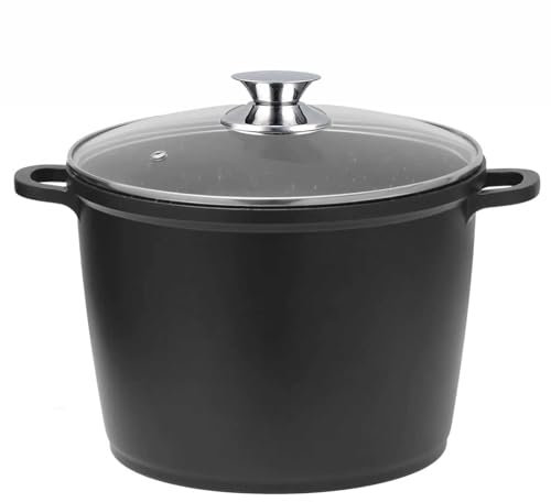 4BIG.fun Pentola da 6 l, 24 cm, in alluminio pressofuso, antiaderente, per tutti i piani cottura, anche a induzione, CF-DP28