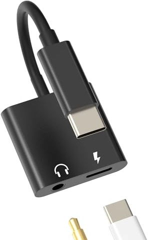 Adattatore 3,5 Jack Cuffie USB C Caricatore Compatibile con Samsung per Apple Iphone15 Pro Max Plus per iPad 10 Auricolari Cavo Aux Type C Sdoppiatore Type-c Ricarica Rapida Tipo C Caricabatterie Cavi
