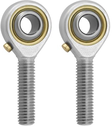 SG Store 2pcs M8x1.25 Spherical Rod End Bearing Rose Joint POS8 Right Hand Male Thread Connector Self-lubricated Joint Bearing with Jam Nuts