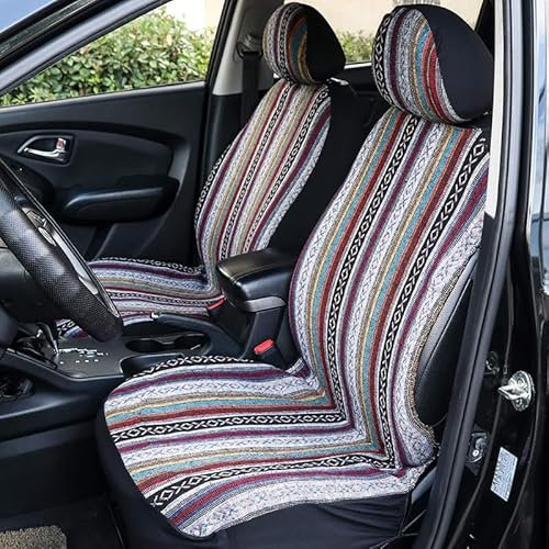 CiCixixi 2 x Fundas Protectoras para Asientos Delanteros de Coche,Funda Universal para Asiento de Coche, Camión, Furgoneta, SUV, Compatible con Airbag