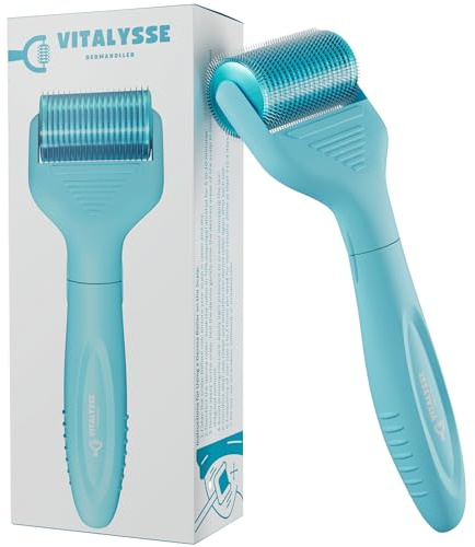 Vitalysse Scalp Derma Roller – 0.25mm Microneedling Tool for Hair & Scalp – 1200 Titanium Needles, Replaceable Head, CE Certified – Hair Care for Men & Women – Proudly Canadian