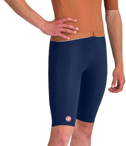 CASTELLI Free Aero Race S - Salopette da uomo, aerodinamica, per ciclismo su strada, con imbottitura per sella di livello professionale, per ciclismo e corse di alto livello, Blu Belga, Large