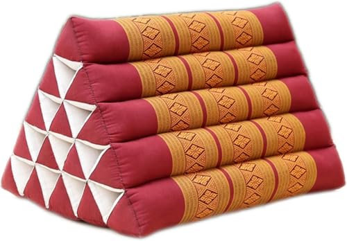 Cuscino Triangolare Tailandese, Materasso Morbido E Confortevole Con Imbottitura In Kapok, Cuscini Per Il Riposo Del Cuscino Dello Schienale Del Letto, Per La Lettura Rilassante a Casa (21x15,75x14,57