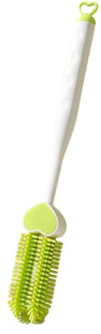 Scovolino Borraccia Bottiglie Silicone - Spazzola A Bottiglia | Scovolino Per Bottiglie, Spazzola Per Pulizia Biberon, Attrezzo Con Manico Lungo Per Tazze, Vetri E Contenitori A Collo Stretto