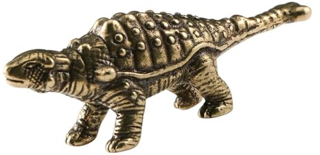SUIOPPYUW Miniatyr dinosauriefigur för kontor, hantverk, mässingsskulptur, djurstaty, heminredning, lättviktig, stick ut bland annat