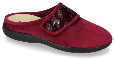 Valleverde 25103, Ciabatte Pantofole Donna con Plantare Estraibile e Strappo (Bordò, Sistema Taglie Calzature EU, Adulto, Numero, Media, 37)