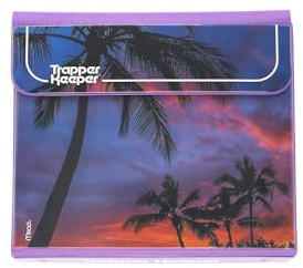 Trapper Keeper Binder, Retro Design, 1 Inch Binder Includes 2 Folders and Extra Pocket, Metal Rings and Spring Clip, Secure Storage, Palm Trees, Mead School Supplies (260038FDE1-ECM)