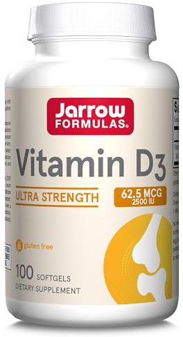 Jarrow Formulas, Vitamina D3, 2.500UI Depot, 1 Capsula ogni 3 Giorni, 100 Capsule molli, Testato in Laboratorio, Senza Glutine, Senza Soia, Non OGM