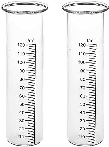 SIDCO Regenmesser Ersatzglas 2 x Regenmesserglas Glaszylinder Gartenstecker Ersatzteil