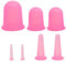 MEYAGOT Schröpfglas, 7 Stück Schröpfen Silikon Vacuum Cup, Schröpfgläser Silikon, Cellulite Massagegerät Silikon Schröpfen Cup Schröpfgläser Anti Aging Anti Cellulite Zurück Körper(Rosa)