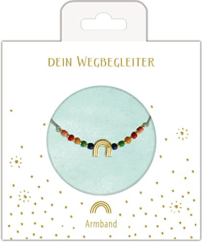 Armband – Armband mit Regenbogenanhänger: (vergoldet)