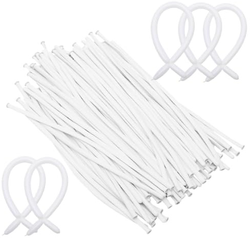 HOODANCOS 200Pcs White Twisting Balloons Long Latex Balloons for Animal Modeling Wedding Party Decorations Garland Supplies