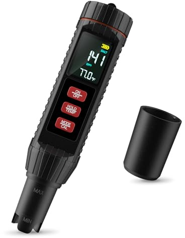 YAOBLUESEA 7-i-1 poolvattentestare, vattenpH-mätare, vattenkvalitetsmätare med digital display, TDS/EC/salthalt/temperatur/pH/S.G/ORP, vattentestare för dricksvatten, pool, akvarier, hydroponik