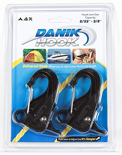 Danik Hook Universal Mini Anchor Hooks (Made in USA), 2-Pack – High-Strength Composite Knotless Hook System with Quick Release – Holds up to 300 lb (Line Not Included)