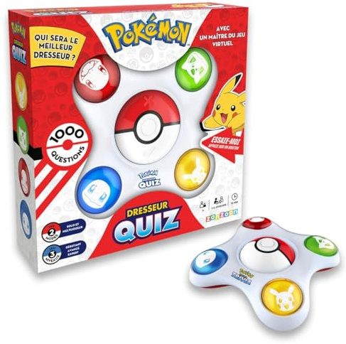 BANDAI - Pokémon - Allenatore Quiz Gioco elettronico interattivo - Parla Francese - ZZ20110 - Gioco Quiz Pokémon da 1 a 4 giocatori - Giocattolo per bambini 6 anni in + - ZZ20110