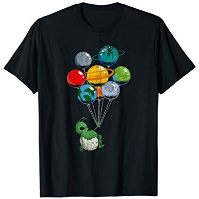 Planètes Ballons Espace Enlèvement UFO OVNI Extraterrestre T-Shirt
