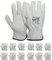 Ruvigrab - Packung mit 12 Paar Arbeitshandschuhe aus natürlichem Blumenleder | Gartenhandschuhe aus Leder | Lederhandschuhe für Bauarbeiten | Größe 9