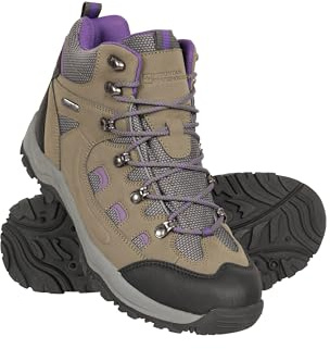 Mountain Warehouse Adventurer Womens Waterproof Boots | Lightweight & Durable Construction, Deep Lugs for Great Grip, Cushioned Footbed for All-Day Comfort, Idea for Hiking, Walking