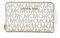 Michael Kors Damen Jet Set Small Zip Around Card Case, Vanilla/Soft Pink, One Size, Vanille/zartes Rosa, Einheitsgröße, Jet Set Small Zip Around Card Case
