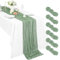 Pesonlook 6 Stück Salbeigrün Seihtuch Tischläufer 3 m Boho Gaze Tischläufer 55 x 300 cm rustikal romantisch Langer Tischläufer für Hochzeit Party Brautparty Erntedankfest Weihnachtsdekoration