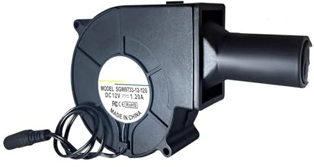 chenzhen Ventilatore a Corrente Continua, Forno per Barbecue, Stufa a Olio esausto, Stufa a Legna da Esterno, riscaldatore, Ventilatore 12V con regolatore,2.6cm