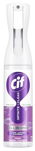 Cif Infinite Clean - Detergente spray alla lavanda e all'eucalipto All in One con tecnologia probiotici per una pulizia a lunga durata* 280 ml