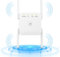 Anluomafuy Repetidor Extensor de Red WiFi, 1200 Mbps Amplifier, Doble Banda 5 GHz y 2.4 Ghz, Powerful Repeater with Ethernet Port, Compatible with All Internet Boxes, Fácil instalación Acción (Blanco)