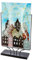 Glas Art Vase Stadtlichter - grau, hellblau, schwarz - Glas - Höhe 45cm handbemalt - Tischvase