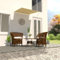 Versenkbare Markise 100x150 cm Gelb und Weiß Home & Garden Rasen & Garten Outdoor Wohnzimmer Fenster & Tür Markisen