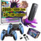 X2 BLAU Retro Konsole Spielkonsole Game Stick 4K mit Wiederaufladbarem Griff,40000+ Games 40+ Emulatoren,HDMI Plug & Play Retro Konsole für TV,Tragbare Videospielkonsole,Geschenk für Freunde (128G)