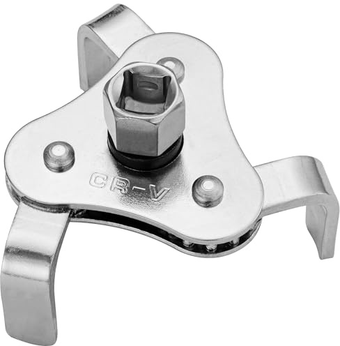 EFFEKTWERK - Llave Universal para Filtros de Aceite con Adaptador - Doble Sentido, 3 Patas - 64mm a 116mm Garra Ajustable