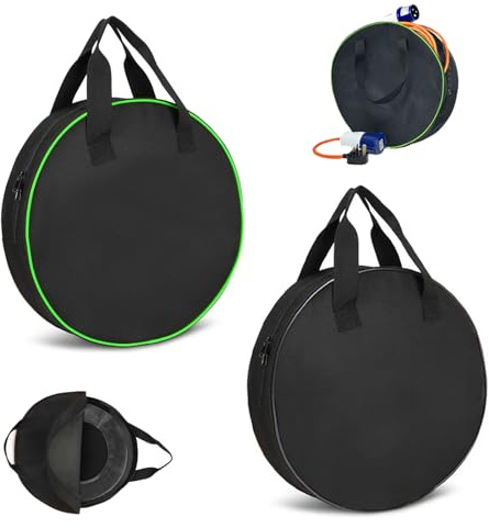 Kokoie EV Cable Bag, 40cm Large Charging Cable Storage, Waterproof Heavy Duty Organiser with Handle for Caravan Hook Up, Water Hose Electric Car Charger