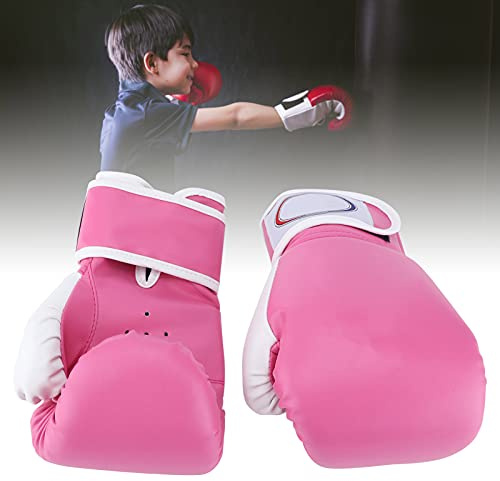 Tyenaza 1 Coppia guanti da boxe per bambini, borse da punzonatura che si allena guanti per ragazzi e ragazze (Rosa)