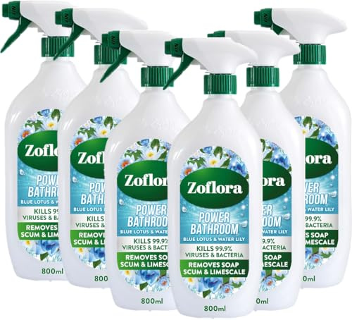 Zoflora - Blue Lotus & Waterlily Bathroom Spray 800ml - 6 Pack
