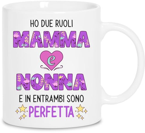 Tazza Mamma e Nonna - Regalo Nonna Compleanno Divertente - Tazze Simpatiche Festa della Mamma - Regali per le Nonne Divertenti - Regali Nonni Natale Simpatici Originali - Tazza per Nonna Simpatica
