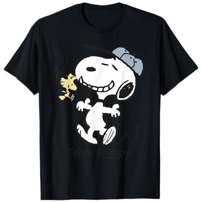 Peanuts Snoopy Woodstock Vainqueur du Joueur de Baseball Classique T-Shirt