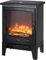 HOMCOM Tempered Glass Casing Electric Heater Freestanding Fireplace Artificial Flame Effect w/Safety Thermostat 950w/1850W