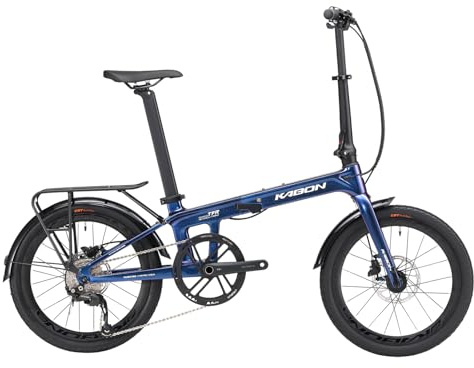 KABON Faltrad für Erwachsene, Kohlefaser Mini Compact Faltrad für Frauen Pendler City Faltbares Fahrrad 20 Zoll Rad (Chamäleon)