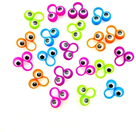 JZK 20 x buntes Google Augen Finger Spielzeug, Augen Fingerpuppen Party Taschen Spielzeug für Kindergeburtstags Halloween Party